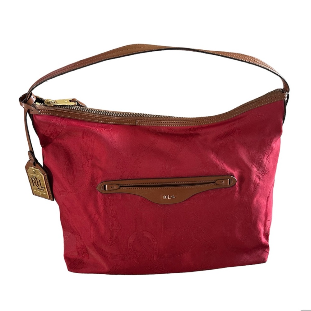 Lauren Ralph Lauren Red Nylon Shoulder Bag